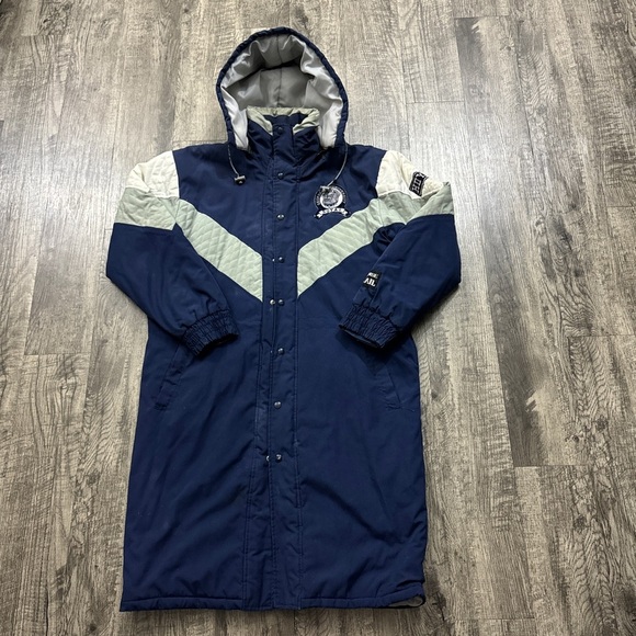 Vintage Georgetown Hoyas Parka Puffer Trench Coat Jacket